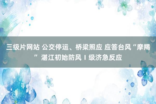 三级片网站 公交停运、桥梁照应 应答台风“摩羯” 湛江初始防风Ⅰ级济急反应