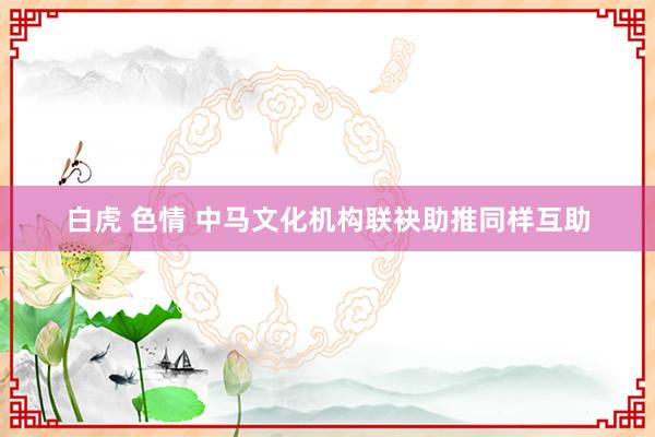 白虎 色情 中马文化机构联袂助推同样互助