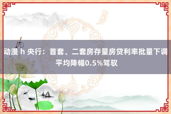 动漫 h 央行：首套、二套房存量房贷利率批量下调 平均降幅0.5%驾驭