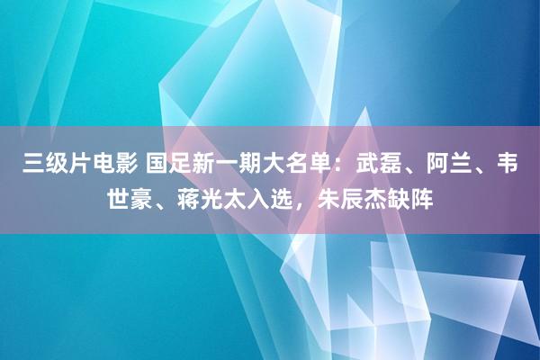 三级片电影 国足新一期大名单：武磊、阿兰、韦世豪、蒋光太入选，朱辰杰缺阵