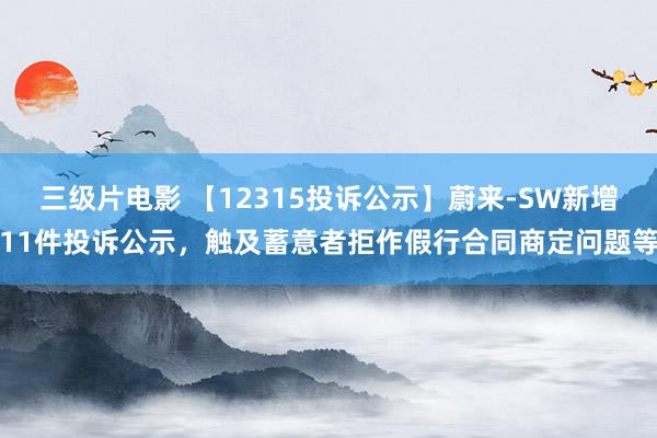 三级片电影 【12315投诉公示】蔚来-SW新增11件投诉公示，触及蓄意者拒作假行合同商定问题等