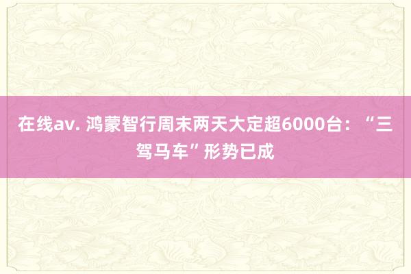 在线av. 鸿蒙智行周末两天大定超6000台：“三驾马车”形势已成