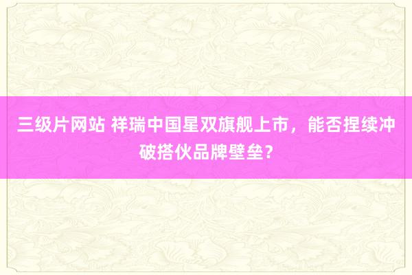 三级片网站 祥瑞中国星双旗舰上市，能否捏续冲破搭伙品牌壁垒？