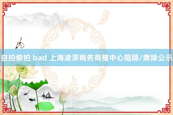 自拍偷拍 bad 上海凌泖商务商榷中心阻隔/肃除公示