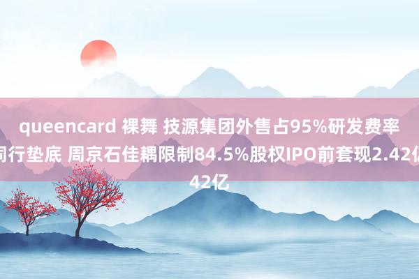 queencard 裸舞 技源集团外售占95%研发费率同行垫底 周京石佳耦限制84.5%股权IPO前套现2.42亿