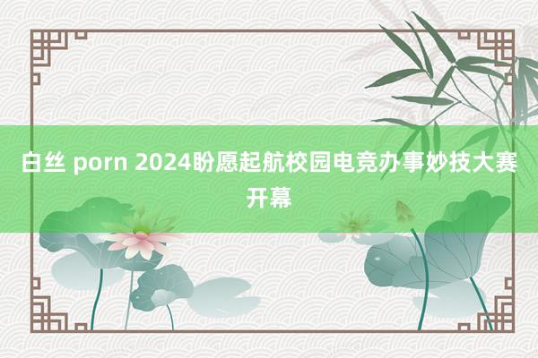 白丝 porn 2024盼愿起航校园电竞办事妙技大赛开幕