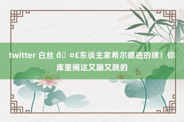 twitter 白丝 🤣东谈主家希尔德进的球！你库里搁这又蹦又跳的