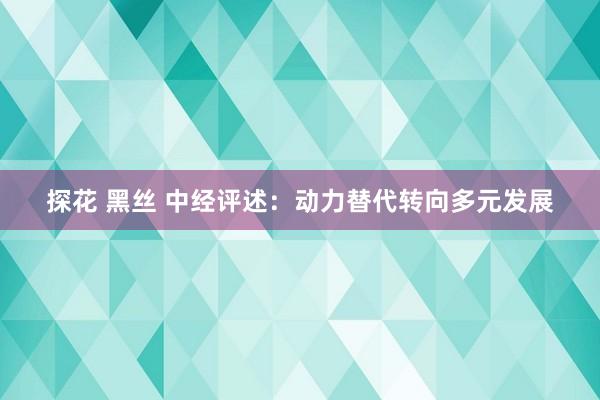 探花 黑丝 中经评述：动力替代转向多元发展