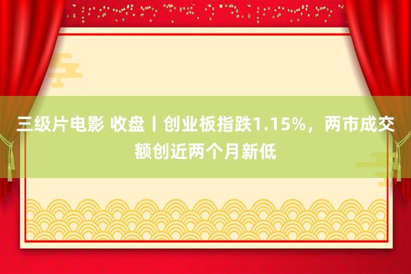 三级片电影 收盘丨创业板指跌1.15%，两市成交额创近两个月新低