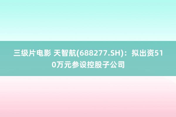 三级片电影 天智航(688277.SH)：拟出资510万元参设控股子公司