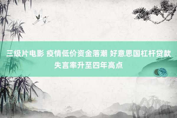 三级片电影 疫情低价资金落潮 好意思国杠杆贷款失言率升至四年高点