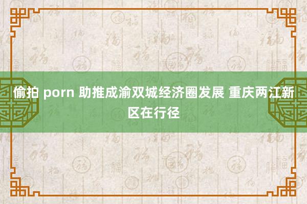 偷拍 porn 助推成渝双城经济圈发展 重庆两江新区在行径