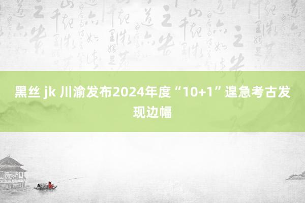 黑丝 jk 川渝发布2024年度“10+1”遑急考古发现边幅