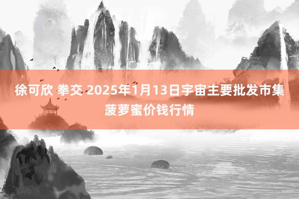 徐可欣 拳交 2025年1月13日宇宙主要批发市集菠萝蜜价钱行情