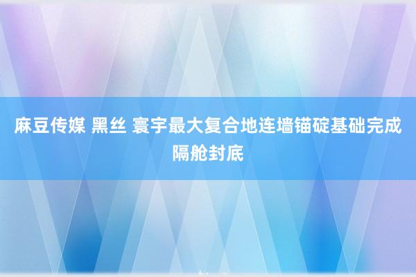 麻豆传媒 黑丝 寰宇最大复合地连墙锚碇基础完成隔舱封底