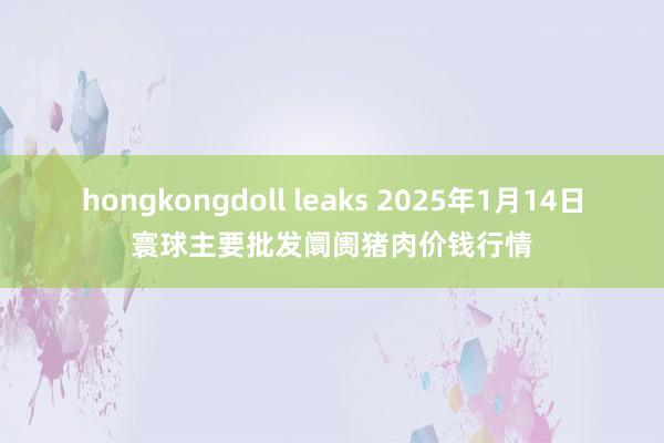 hongkongdoll leaks 2025年1月14日寰球主要批发阛阓猪肉价钱行情