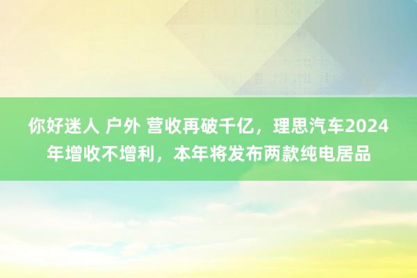 你好迷人 户外 营收再破千亿，理思汽车2024年增收不增利，本年将发布两款纯电居品